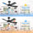 5 Blade Smart Ceiling Fan With Light, Remote Control, Reversible Dc Motor, Dual Finish Blades-1496685617