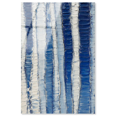 Azure Furrows II Blue Art Acrylic Print by Art Remedy