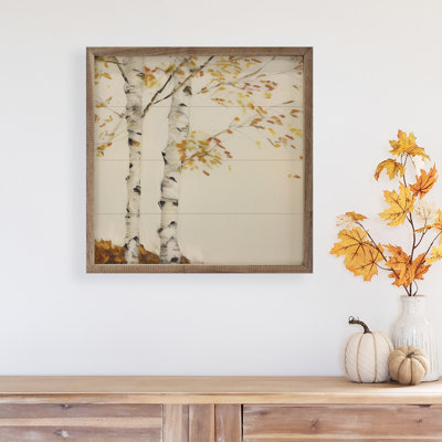 Deux bouleaux d'automne