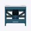 Ensemble de meuble-lavabo 36 po avec lavabo en résine, armoire de rangement en bois massif, ensemble de meuble-lavabo autoportant avec 5 tiroirs et portes à fermeture douce (Identique à SW000141AAM)-108840347