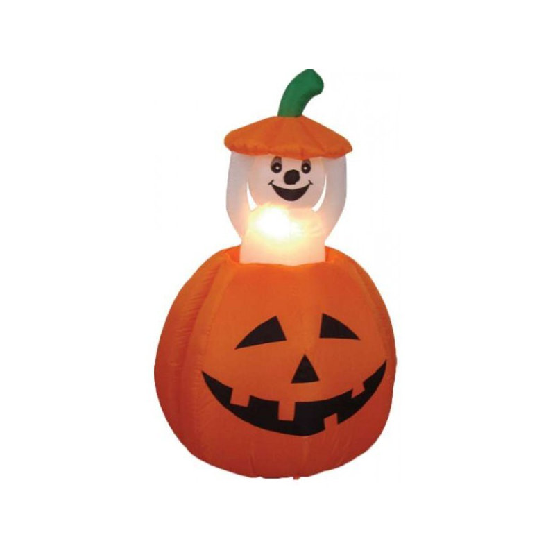 Citrouille d’halloween animée et fantôme gonflable