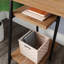 Bureau avec rehausse, finition brune