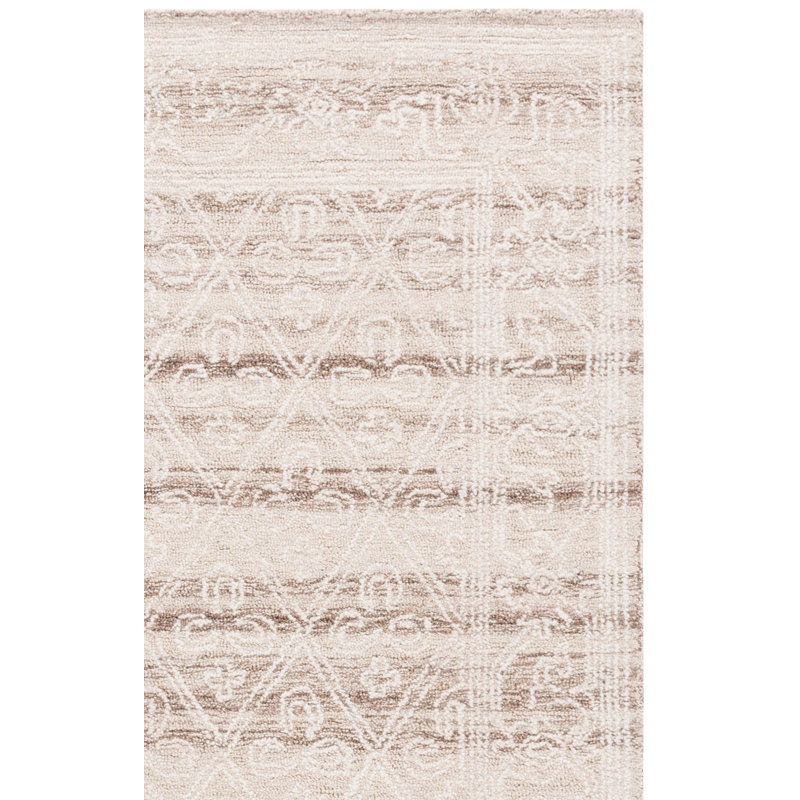 Ebony Hand Tufted Wool; Cotton Geometric Indoor Rug, 2'-3" x 9'-0" Runner