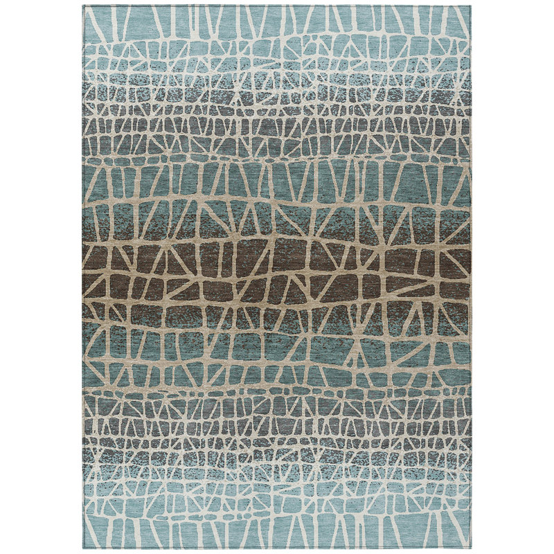 Machine Washable Indoor/Outdoor Chantille ACN2404 Geometric Rug, Rectangle 10' x 14'
