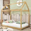 Lit simple en bois