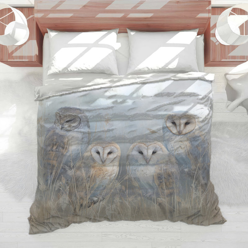 Barn Owls In Grass Comforter, Twin