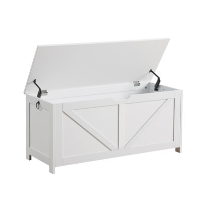 Storage Chest,Storage Bench,Retro Toy Box Organizer ,Entryway Storage Bench With 2 Hinges,Easy Assembly,White