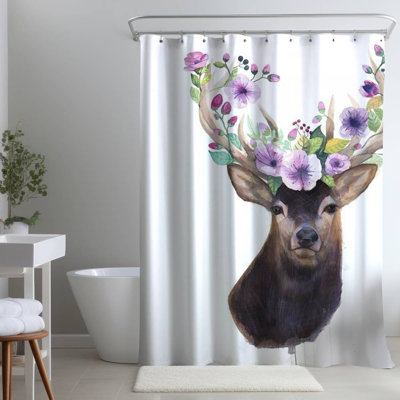 Carpino – Polyester Shower Curtain, Dye Sublimation Print, 71" W × 74" L
