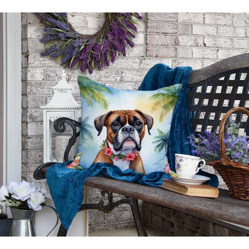 Coussin Boxer Luau, H 18 po x l 18 po