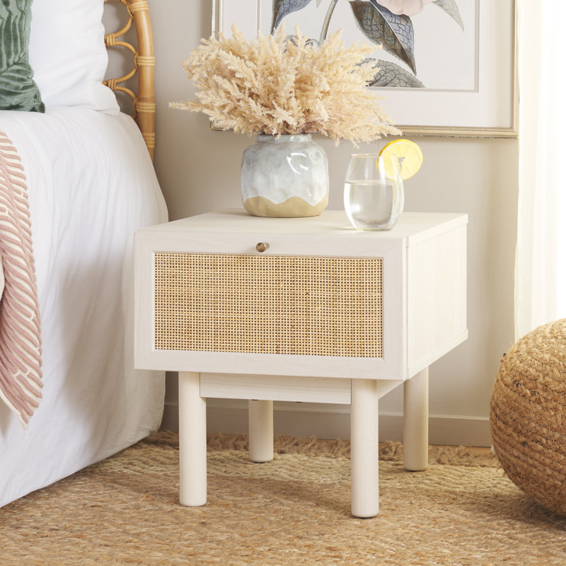 Angeliana 15.35'' W Nightstand, Bleached White