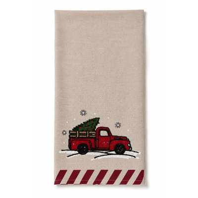 Christmas Truck 17" x 27" Tea Towel