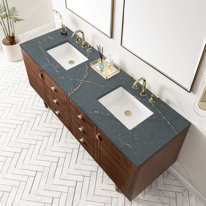 Amberly 72'' W Double Vanity, Parisien Bleu