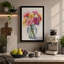 Gerbera Daisy Bouquet Botanical 1 Piece Wrapped Canvas Wall Art-1130397235-1130397643