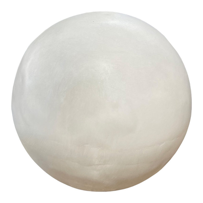 Garden Decorative Ball, Zen Garden, Swimming Pool, House Entrance, Patio, Stone Effect Ball with Flat Base, White Washed