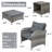 Arusha Antilles 2-Person Outdoor All-Weather Wicker Conversation Set with Ottomans and Tempered Glass Coffee Table-591268608