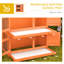 Rabbit Hutch Guinea Pig Hutch Wooden Pet Cage with Opening Roof Green