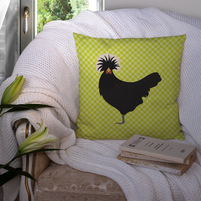 Coussin extérieur carré, Vert, 14 po x 14 po