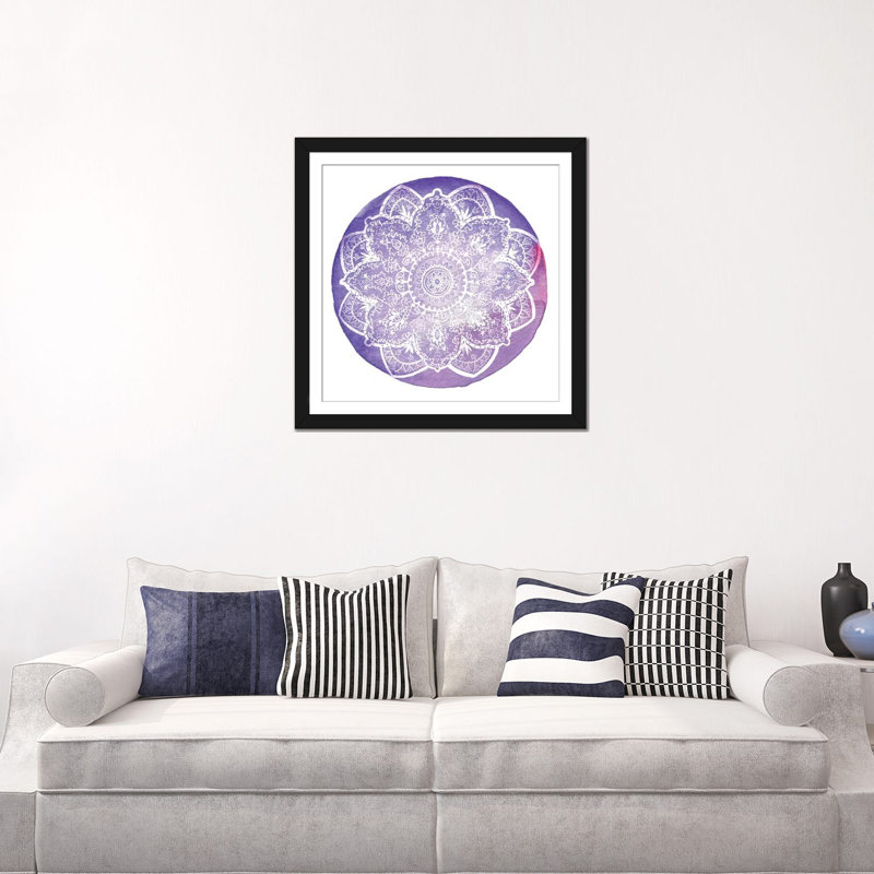 « plum primrose », reproduction sur toile, H 16 po x l 16 po x P 1 po, Papier d'art encadré noir, Blanc