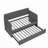 Daybed, sofa bed metal framed with trundle twin size, Grey, 78.4''w x 41''d x 29.8''h