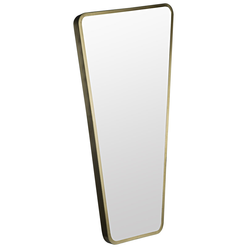 Juliet 51'' Antique Brass Rectangular Wood Wall Mirror