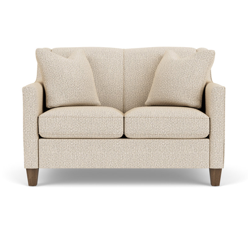 Causeuse à accoudoirs carrés 53 po, Polypropylène beige / oléfine