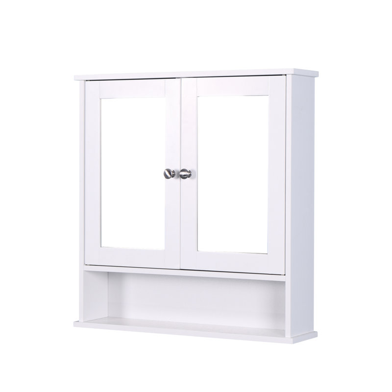 Armoire de salle de bain peu encombrante avec façade en miroir - finition murale moderne et optimisée