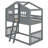 Twin Over Twin Size House Bunk With Ladder And Window,Wood Bunkbed W/Full-Length Guard Rail & Ladder,Slat Support-244794836