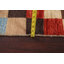 Tapis multicolore en laine noué à la main de conception unique 2 pi 7 po x 4 pi 1 po Sleipnir