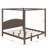 King Canopy Platform Bed With Headboard And Support Legs-1655224999