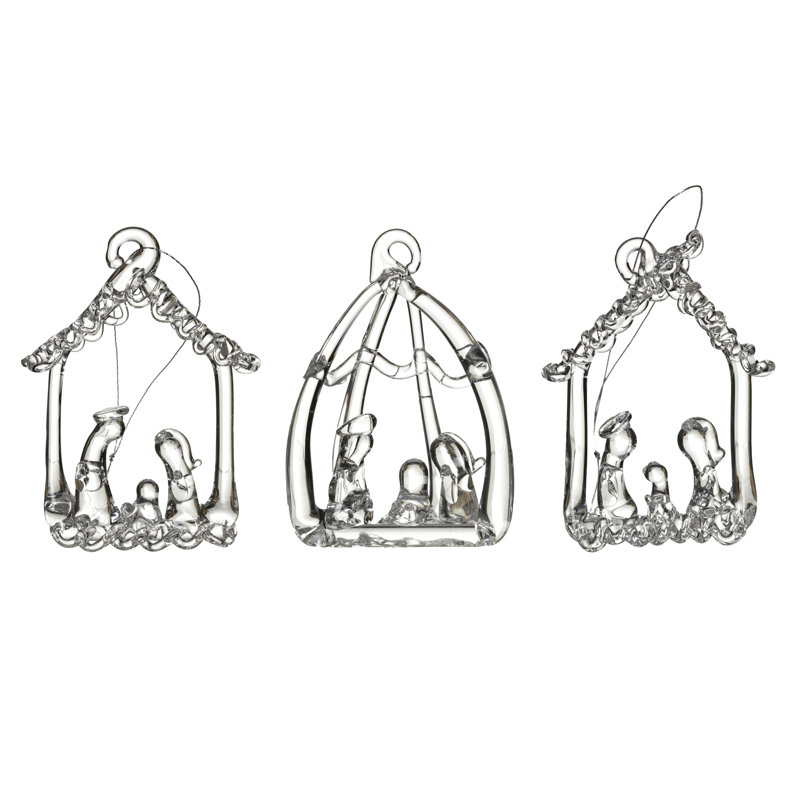 5cm Glass Hanging Figurine Ornament