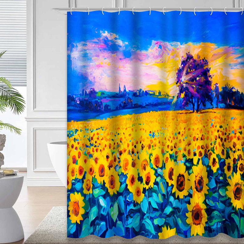 Peinture à l'huile, tournesols, tournesol, art abstrait sur toile avec 12 crochets, L 72 po x l 72 po