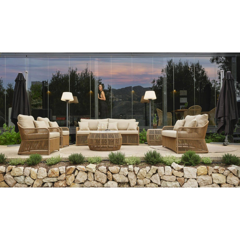 Calixto Outdoor Lounge Chair, Canvas Navy Sunbrella® Canvas
