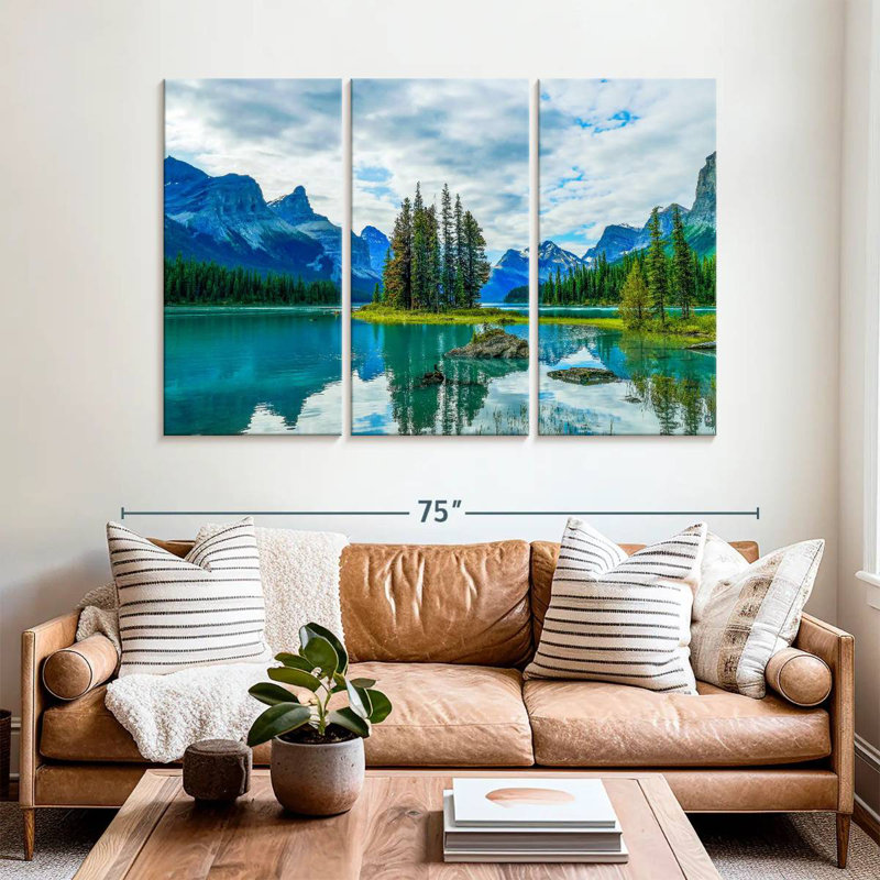 Alvord Spirit Island dans le lac, H 42 po x l 65 po