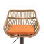 Ensemble de 2 tabourets de bar modernes pivotants avec repose-pieds réglables pour la cuisine et la salle à manger (orange)