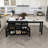 74.8" Kitchen Island With Extendable Dining Table, Marble Veneer Top & Built-In Power Outlet - Mobile Storage Cart With 3 Drawers & Cabinet, Rolling Kitchen Cart For Dining Room-1522136412