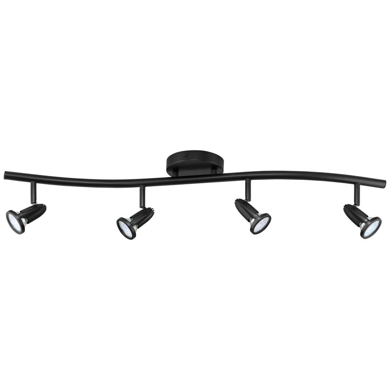 Cobra 33'' Black Metal 4-Light LED Track Lighting Kit