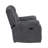 Reno Power Glider Recliner Chair With Heat And Massage, Dark Gray Polyester