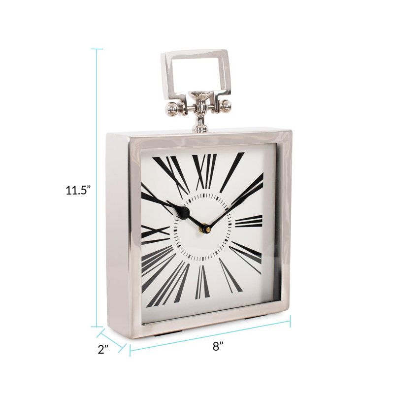 Herbert Electric Clock, Silver