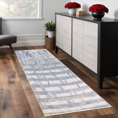 Tapis de couloir gris