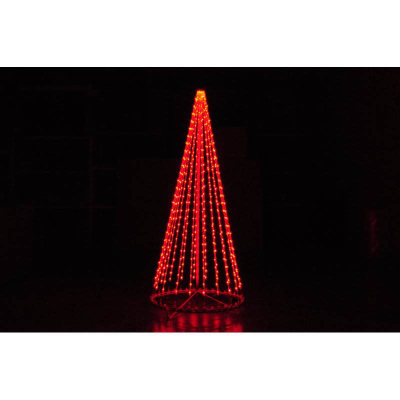 Arbre à DEL 3-D (1615-Rouge), H 72 po x l 24 po x P 12 po, Rouge