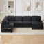 Canapé modulaire en forme de U Canapé modulaire rembourré en L de 125,2 po avec repose-pieds mobile et poches de rangement latérales pour le salon-1673622488