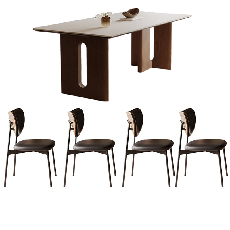 Ensembles de table de salle à manger durables Rock Plate., 29.53"H x 62.99"L x 31.5"W