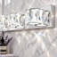 Applique murale moderne à 5 lumières DEL intégrées de 35 po avec cristal, pour salle de bain.-240483831-24107393
