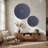 Round Sandstone Wall Decor with Stardust Pebble Large, Gray-99324461