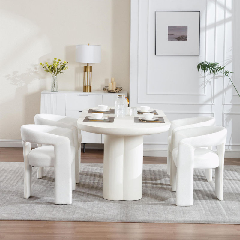 Ensemble de 2 chaises de salle à manger rembourrées, Beige