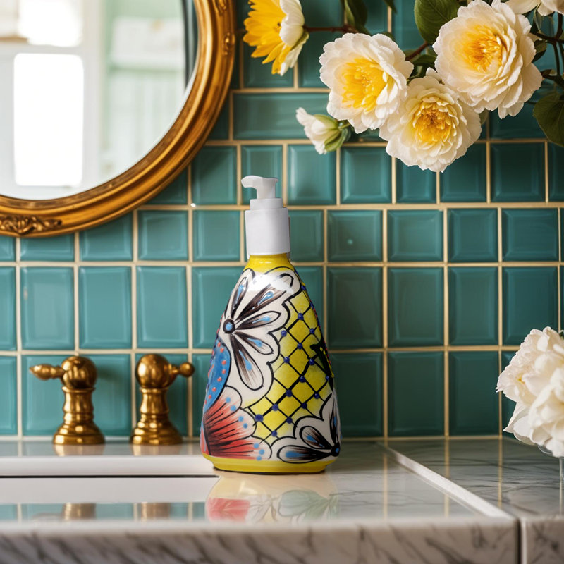 Distributeur de savon liquide Puebla. Jaune
