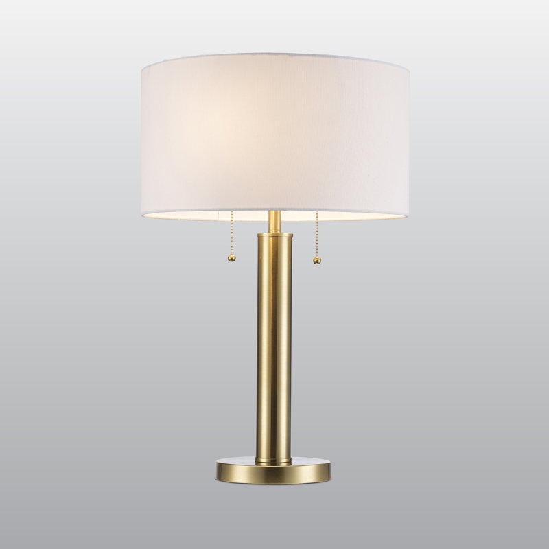 Lampe de table à tube 1 lumière Laz, Doré