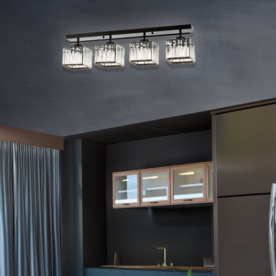 Plafonnier linéaire encastré 4 lumières