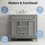 Meuble-lavabo moderne de 36 po avec lavabo en céramique, 2 portes à fermeture douce et 2 tiroirs, pieds romains, capacité de 300 lb, finition texturée, robinet central de 4 po prêt pour le robinet-1553909733