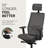 HON Ignition 2.0 Task Chair with Headrest, Limited Recline Synchro-Tilt, Black Frame, Black